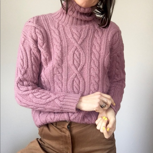 100% wool chunky turtleneck sweater - Picture 2 of 15